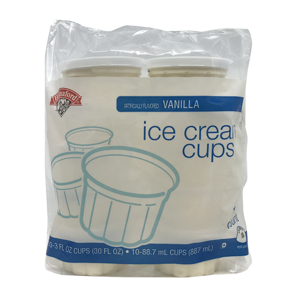 Hannaford Vanilla Ice Cream Cups - 10 ct
