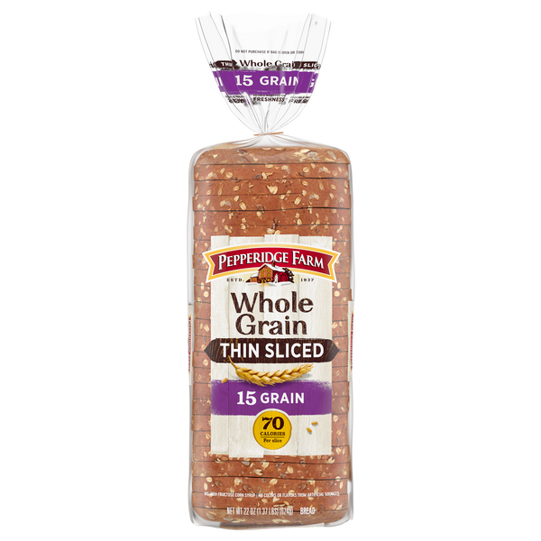 Save on Pepperidge Farm Whole Grain 15 Grain Bread Thin Sliced Order