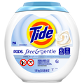 Tide Pods Free & Gentle Laundry Detergent Pacs - 76 ct