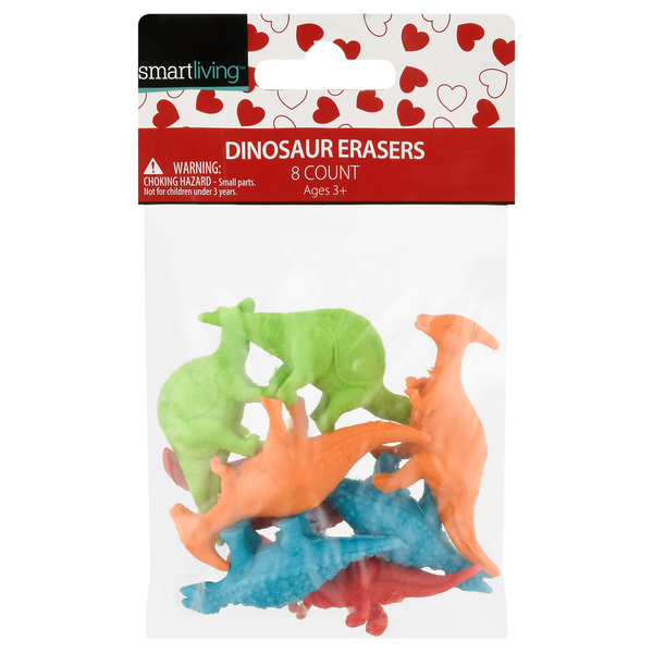 Smart Living Valentine's Day Dinosaur Erasers