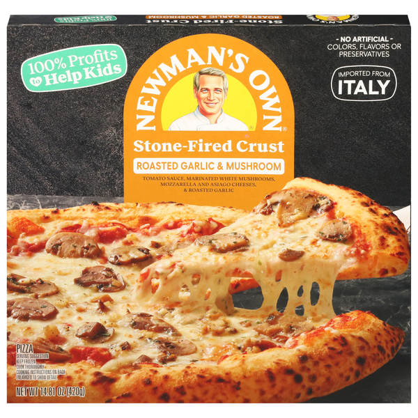 Newman's Own Stone-Fired Crust Roasted Garlic & Mushroom Pizza Frozen