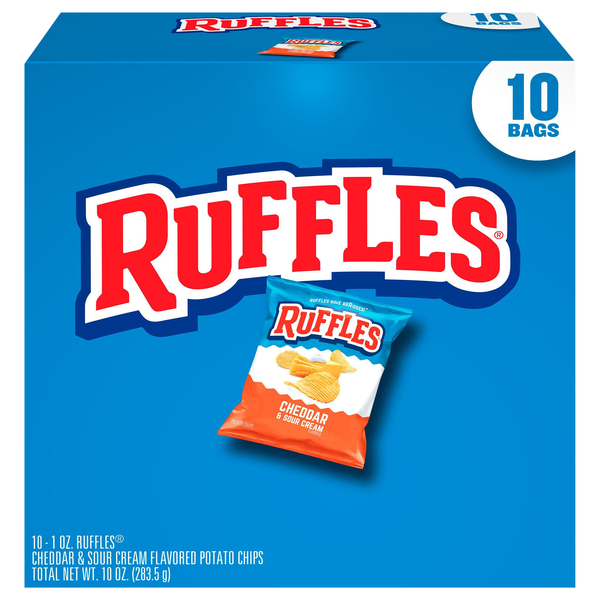 Ruffles Cheddar & Sour Cream Potato Chips - 10 ct