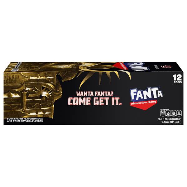 Fanta Crimson Sour Cherry Soda - 12 pk