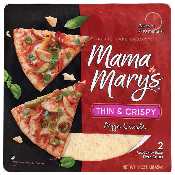 Mama Mary's Thin & Crispy Pizza Crusts - 2 ct