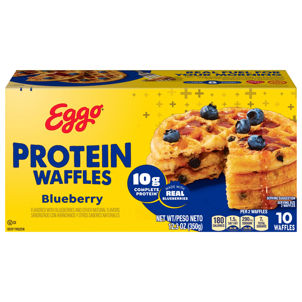 Eggo Blueberry  Protein Waffles - 10 ct Frozen