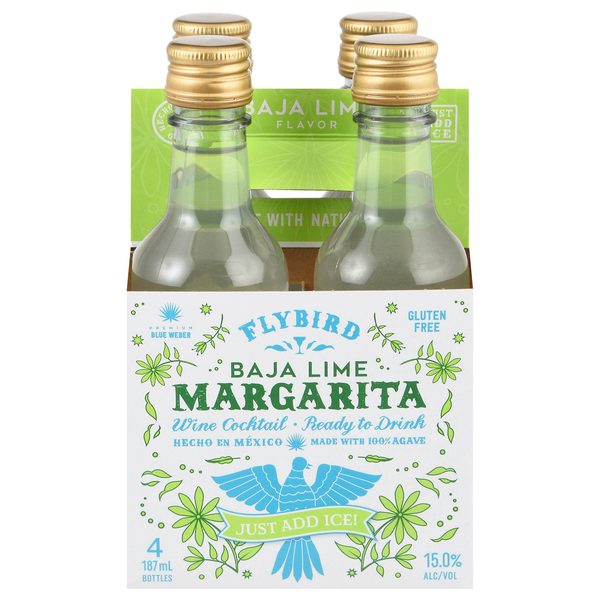 Flybird Baja Lime Margarita Wine Cocktail - 4 pk