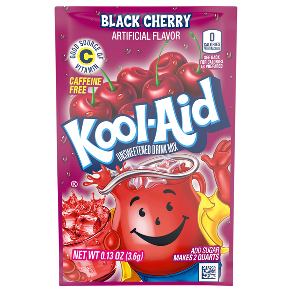 Kool-Aid Caffeine Free Black Cherry Flavored Drink Mix