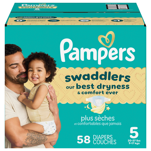 Pampers Swaddlers Size 5 Baby Diapers 27+ lb