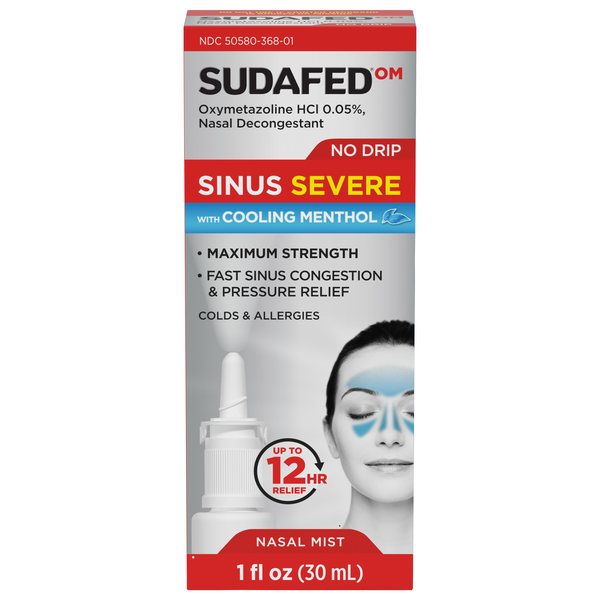 Sudafed Sinus Severe No Drip with Cooling Menthol Nasal Spray