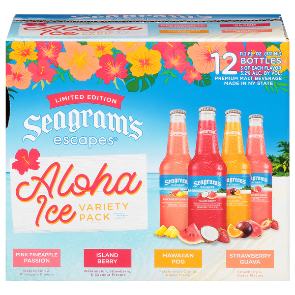 Save on Seagram's Escapes Aloha Ice Malt Beverage Variety Pack 12 pk