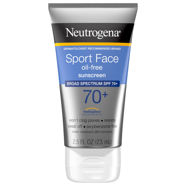 Neutrogena Sport Face Oil Free Sunscreen Lotion Water Resistant SPF 70+