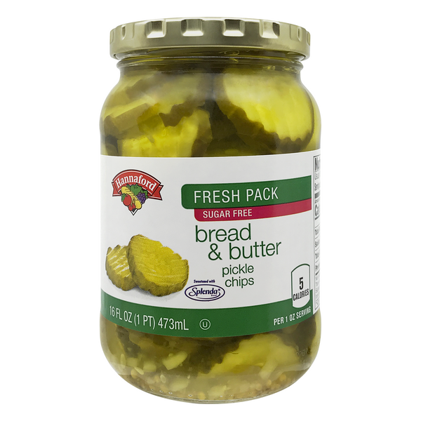 Hannaford Bread & Butter Pickle Chips Sugar Free Fresh Pack