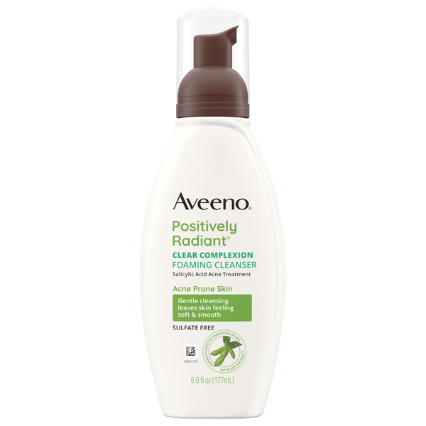 Aveeno Clear Complexion Foaming Cleanser Salicylic Acid Acne Treatment