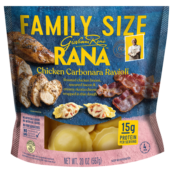 Giovanni Rana Chicken Carbonara Ravioli Family Size Refrigerated