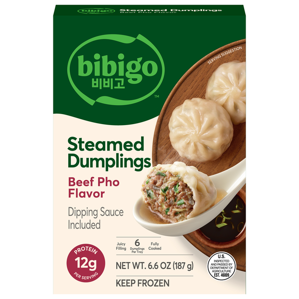 Bibigo Beef Pho Flavor Steamed Dumplings Frozen
