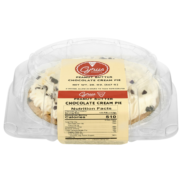 Cyrus O'Leary's Peanut Butter Chocolate Cream Pie