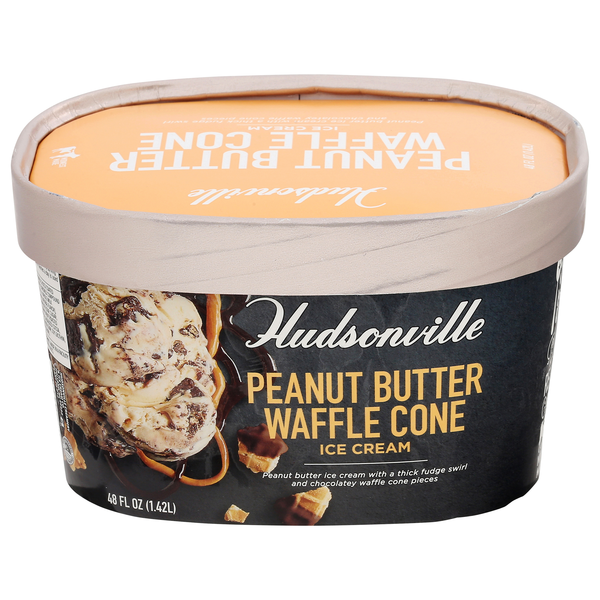 Hudsonville Peanut Butter Waffle Cone Ice Cream