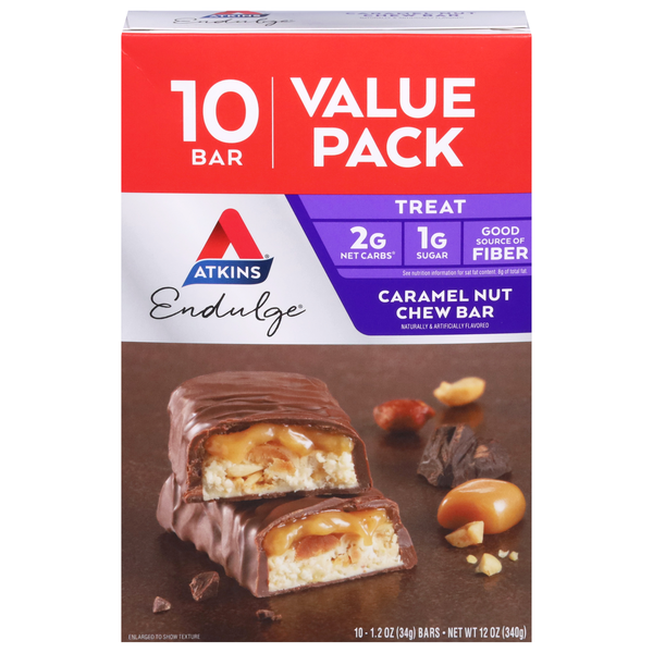 Atkins Endulge Treat Caramel Nut Chew Bar - 10 ct