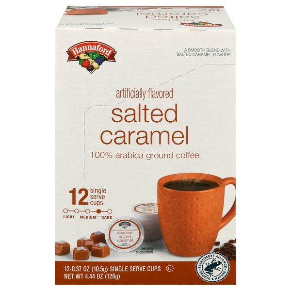 Hannaford Salted Caramel Medium-Dark Roast Single Serve Coffee Cups