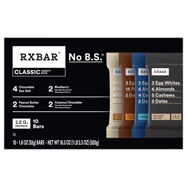 Save on RXBAR Classic Variety Pack 12g Protein Bar - 10 ct Order Online ...