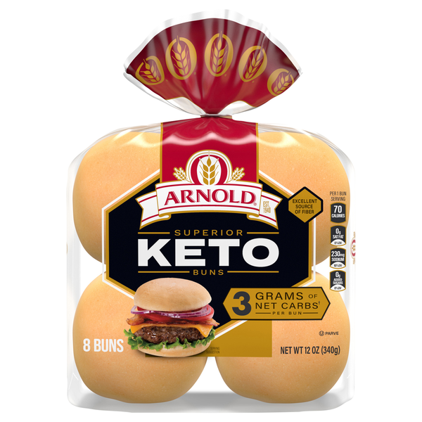 Arnold Keto Hamburger Buns - 8 ct