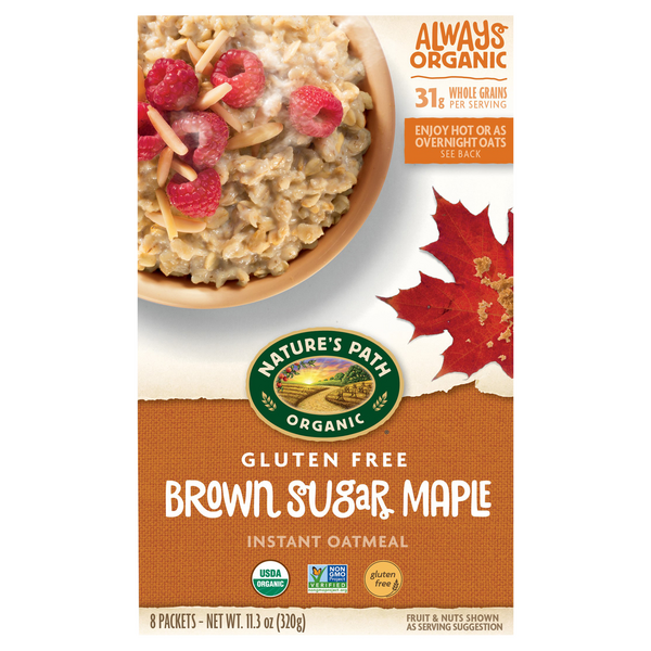 Nature's Path Organic Gluten Free Brown Sugar Maple Instant Oatmeal - 8 ct