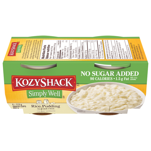 Save on Kozy Shack Gluten Free No Sugar Added Rice Pudding Snack Cups