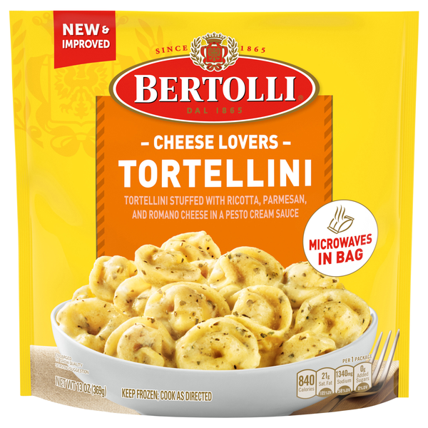 Bertolli Cheese Lovers Tortellini Pasta In Pesto Cream Sauce Frozen Meal