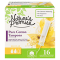 Nature's Promise Unscented Regular Pure Cotton Tampons