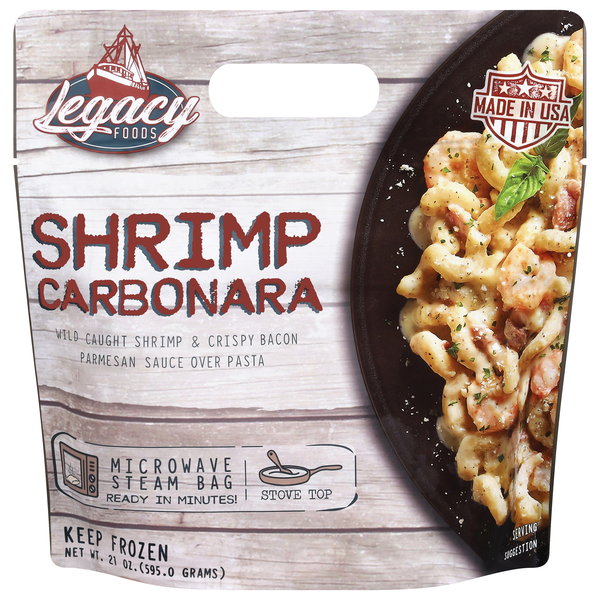 Legacy Foods Shrimp Carbonara Frozen