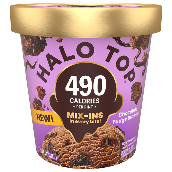 Halo Top Light Chocolate Fudge Brownie Ice Cream