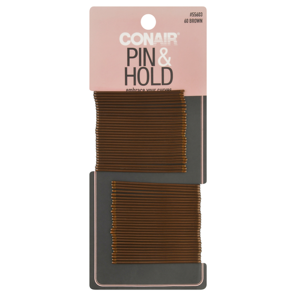 Conair Pin & Hold Bobby Pins Brown