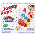 JonnyPops Organic Red White & Blue Unicorn Twist Frozen Pops - 6 ct