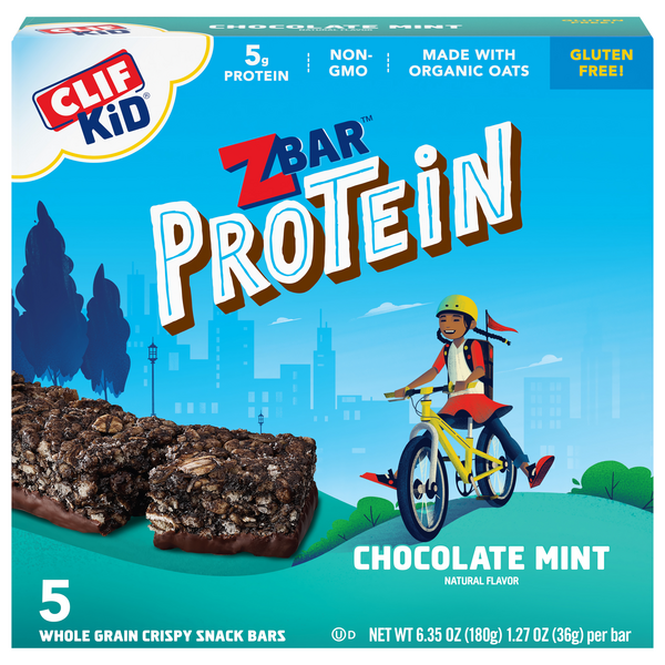 Save on Clif Kid Zbar Protein Crispy Snack Bars Chocolate Mint 5 ct