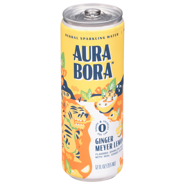 Aura Bora Ginger Meyer Lemon Herbal Sparkling Water