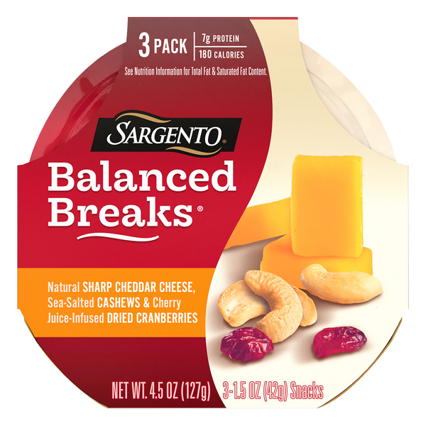 Save on Sargento Balanced Breaks Sharp Cheddar Cheese Cashews