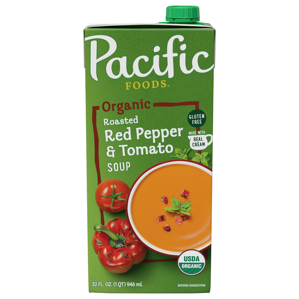 Pacific Foods Organic Gluten Free Roasted Red Pepper & Tomato Soup