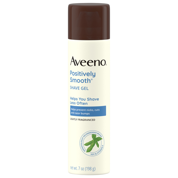 Aveeno Positively Smooth Shave Gel with Soy Aloe Lightly Fragranced