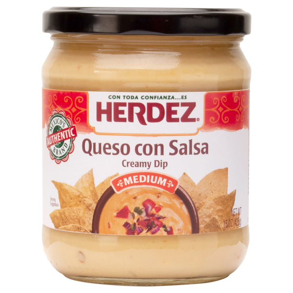Herdez Medium Queso Con Salsa Dip