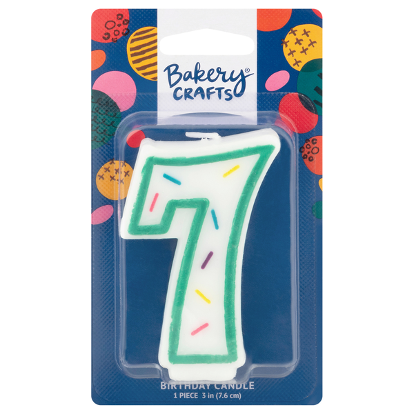 Bakery Crafts Green Birthday Candle #7