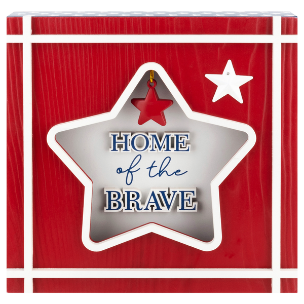 Smart Living Patriotic Star Decor Home of the Brave