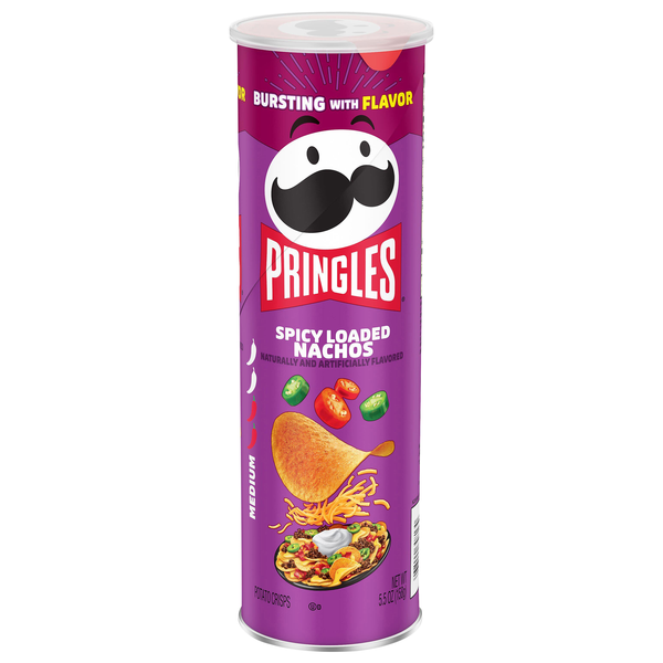 Pringles Medium Spicy Loaded Nachos Potato Crisps