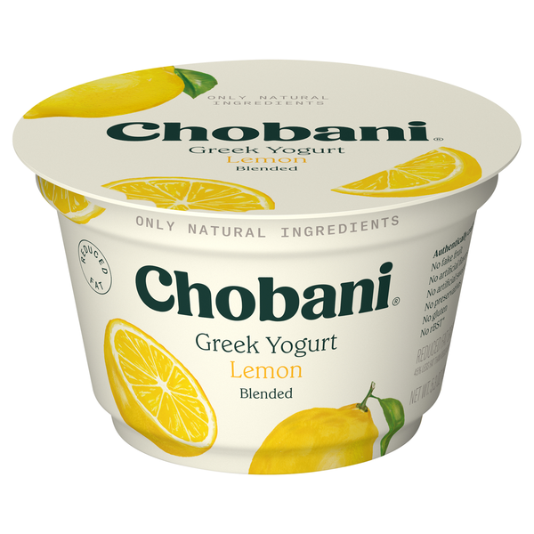 Chobani Reduced Fat Lemon Blended Greek Yogurt Cup