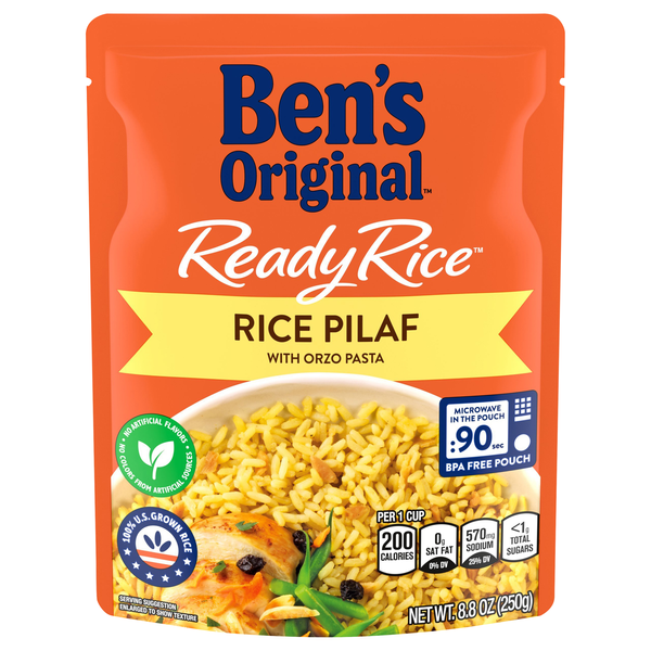 Ben's Original 90 Second Microwave Ready Rice Pilaf with Orzo Pasta