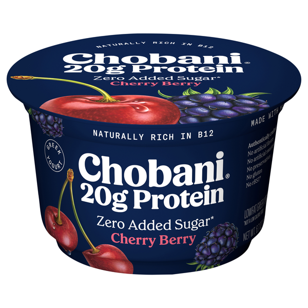 Save on Chobani 20g Protein Lowfat Cherry Berry Greek Yogurt Order