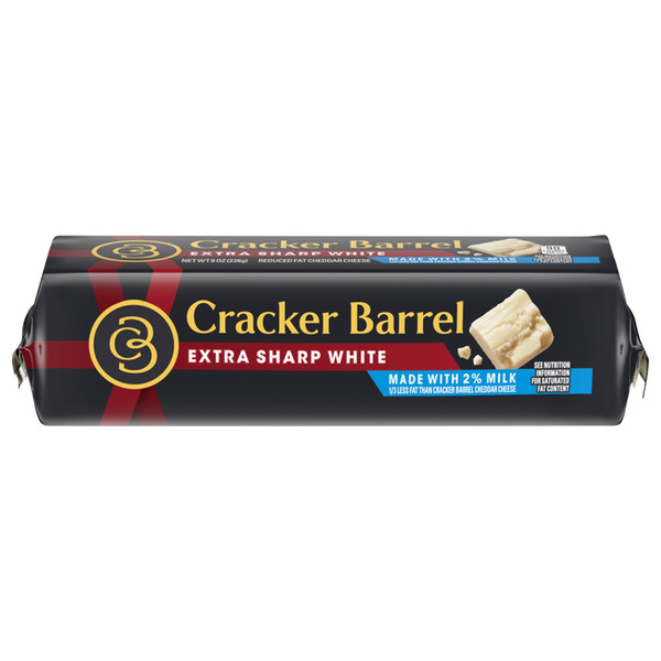 Save on Cracker Barrel Cheddar Cheese Extra Sharp White 2 Reduced Fat