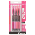 Pilot G2 0.7 mm Fine Assorted Pinks Premium Gel Roller Pens