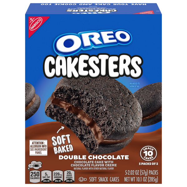 OREO Cakesters Double Chocolate Soft Snack Cakes - 5 ct