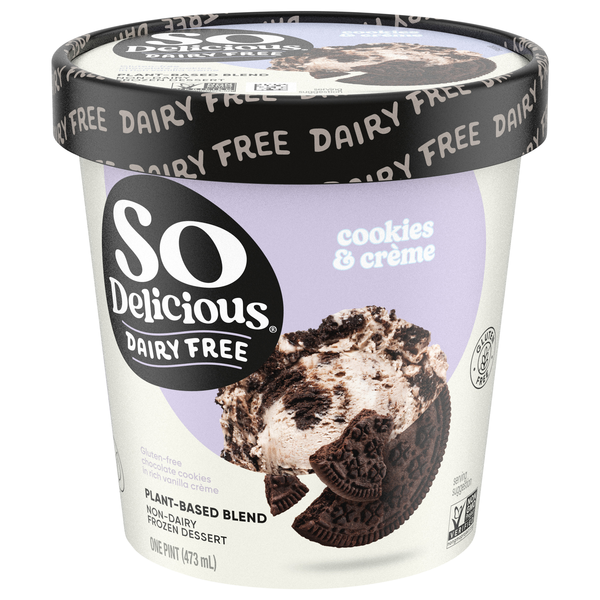 So Delicious Dairy Free Plant-Based Cookies & Creme Frozen Dessert