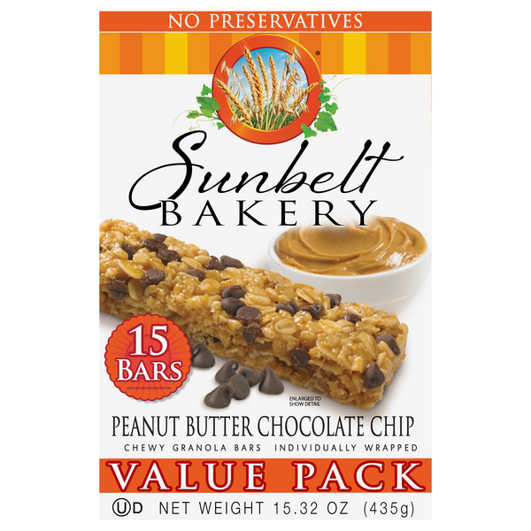 Save on Sunbelt Bakery Chewy Granola Bars Peanut Butter Chocolate Chip